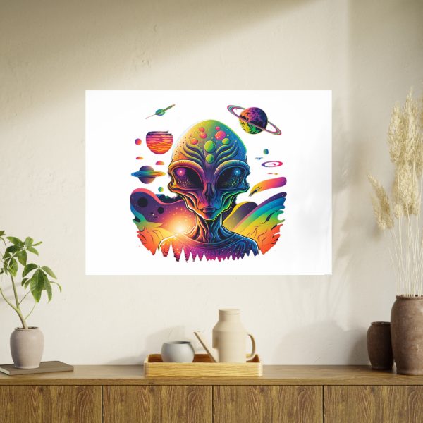Colorful Alien Art Poster, Psychedelic Wall Decor, Outer Space Prints, Home Decoration, Gift for Sci-Fi Lovers - Image 75