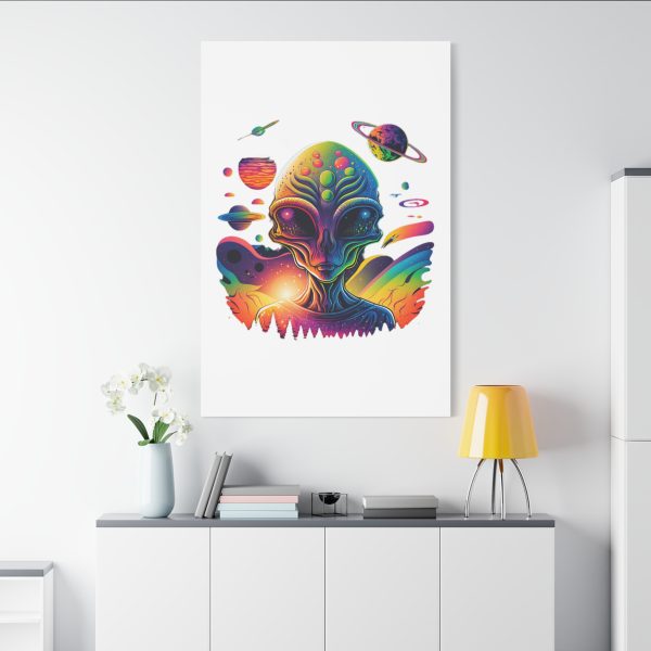 Alien Art Canvas Print, Colorful Wall Decor, Retro Sci-Fi Artwork, Unique Home Accent, Space Lover Gift - Image 115