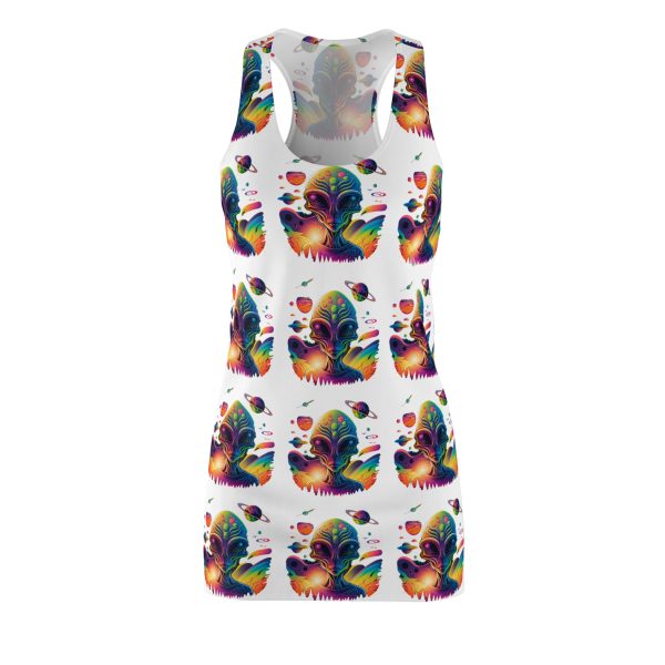 Vibrant Mandala Racerback Dress, Summer Casual Dress, Bohemian Style Dress, Festival Outfit, Unique Art Dress