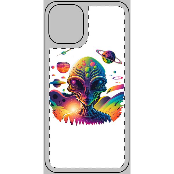 Vibrant Alien Phone Skin, Colorful Phone Case, Galaxy Design, Cosmic Phone Protector, Unique Alien Aesthetic, Gift for Sci-Fi Lovers - Image 6