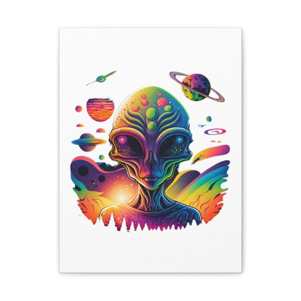 Alien Art Canvas Print, Colorful Wall Decor, Retro Sci-Fi Artwork, Unique Home Accent, Space Lover Gift - Image 9