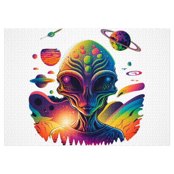 Colorful Alien Jigsaw Puzzle, Space Decor, Gift for Him, Nerdy Puzzle, Mind-Stimulating Fun, Kids & Adults Activity - Image 16
