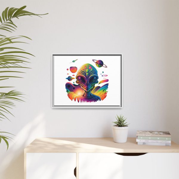 Vibrant Alien Canvas Art Print, Framed Decor for Sci-Fi Lovers, Cosmic Wall Art, Colorful Home Decoration, Unique Gift Idea - Image 95