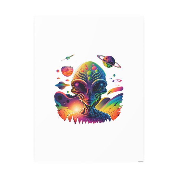 Colorful Alien Art Poster, Psychedelic Wall Decor, Outer Space Prints, Home Decoration, Gift for Sci-Fi Lovers - Image 94
