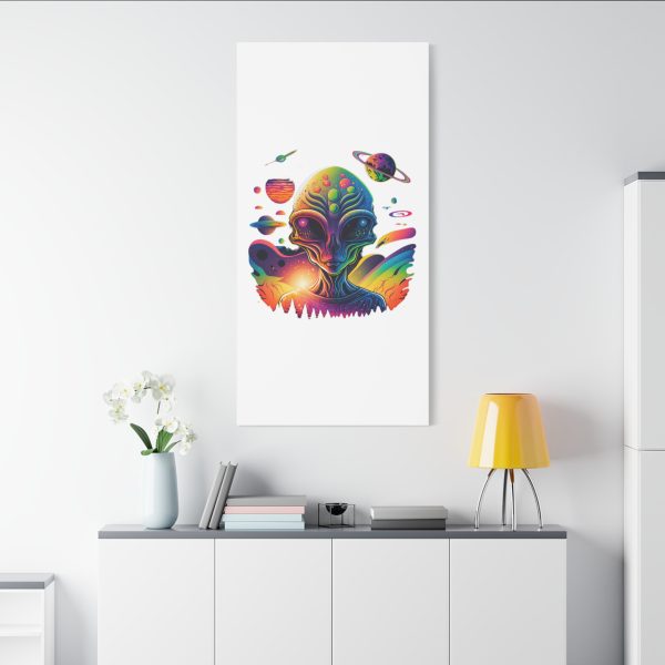 Alien Art Canvas Print, Colorful Wall Decor, Retro Sci-Fi Artwork, Unique Home Accent, Space Lover Gift - Image 91