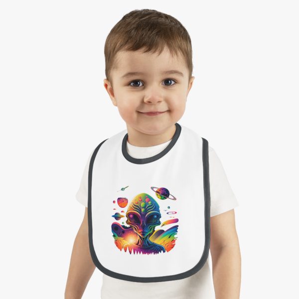 Baby Contrast Trim Jersey Bib - Image 2