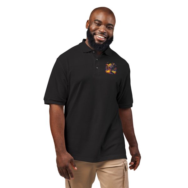 Floral Embroidered Unisex Polo Shirt | Casual Wear, Gift for Him/Her, Summer Style, Outdoor Events, Birthday Gift - Image 8