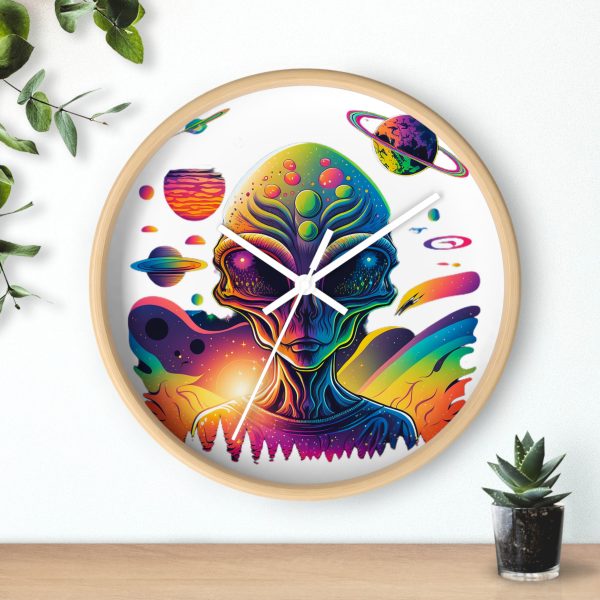 Vibrant Alien Wall Clock, Unique Home Decor, Gift for Sci-Fi Lovers, Colorful Wall Art, Statement Piece for Space Enthusiasts - Image 18