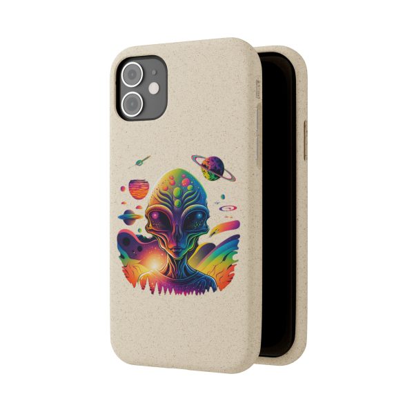 Vibrant Alien Biodegradable Phone Case, Eco-Friendly Galaxy Phone Cover, Unique Gift for Space Lovers, Fun Alien Design, Sustainable [...] - Image 102