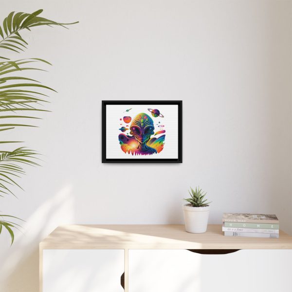 Vibrant Alien Canvas Art Print, Framed Decor for Sci-Fi Lovers, Cosmic Wall Art, Colorful Home Decoration, Unique Gift Idea - Image 11