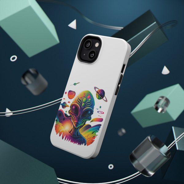 Colorful Alien Phone Case for Protection and Style, Galaxy-Themed Case, Retro Vibe Case, Unique Gift for Sci-Fi Lovers, Planet Design Case - Image 5