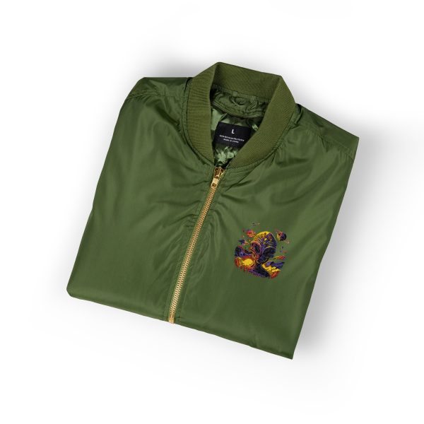 Recycled Bomber Jacket (Embroidery) - Eco-Friendly Streetwear, Cool Casual Style, Perfect Gift for Nature Lovers, Trendy Fashion [...] - Image 7