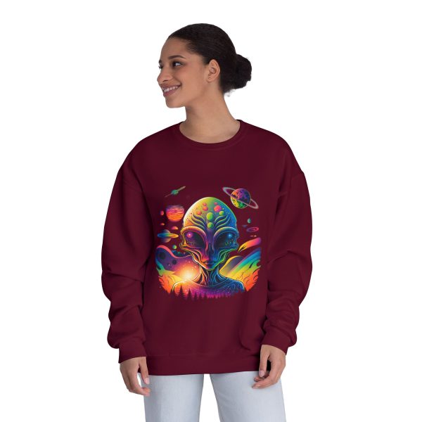 Colorful Alien Space Sweatshirt, Unisex Crewneck Sweatshirt, Perfect for Casual Wear, Gift for Sci-Fi Lovers, Cozy Fall Apparel - Image 60