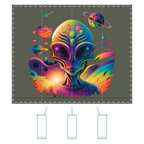 Colorful Alien Maker Sip Tumbler | 20oz Cosmic Drinkware | Perfect for Sci-Fi Lovers, Party Cups, Gift for Friends - Image 3