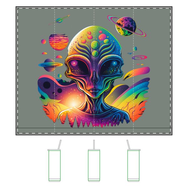 Colorful Alien Maker Sip Tumbler | 20oz Cosmic Drinkware | Perfect for Sci-Fi Lovers, Party Cups, Gift for Friends - Image 4