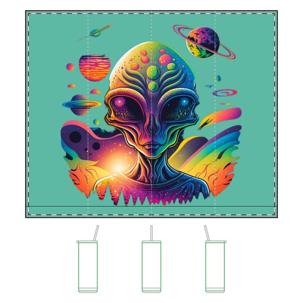 Colorful Alien Maker Sip Tumbler | 20oz Cosmic Drinkware | Perfect for Sci-Fi Lovers, Party Cups, Gift for Friends - Image 5