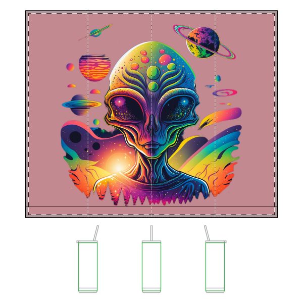 Colorful Alien Maker Sip Tumbler | 20oz Cosmic Drinkware | Perfect for Sci-Fi Lovers, Party Cups, Gift for Friends - Image 7