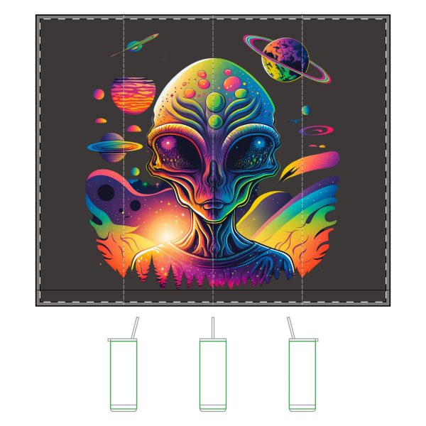 Colorful Alien Maker Sip Tumbler | 20oz Cosmic Drinkware | Perfect for Sci-Fi Lovers, Party Cups, Gift for Friends
