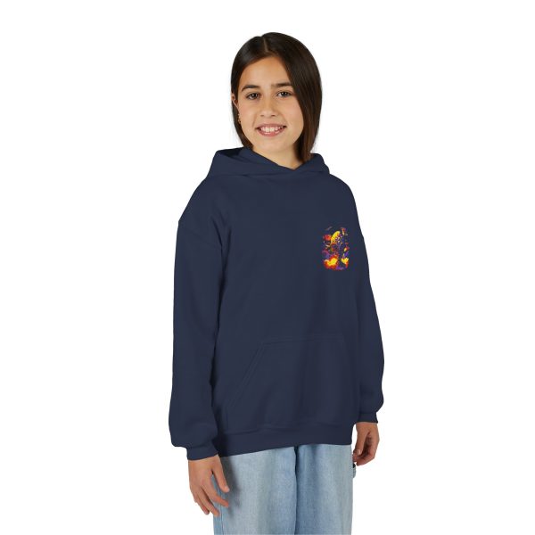 Youth Heavy Blend Hooded Sweatshirt with Colorful Graphic - Image 36