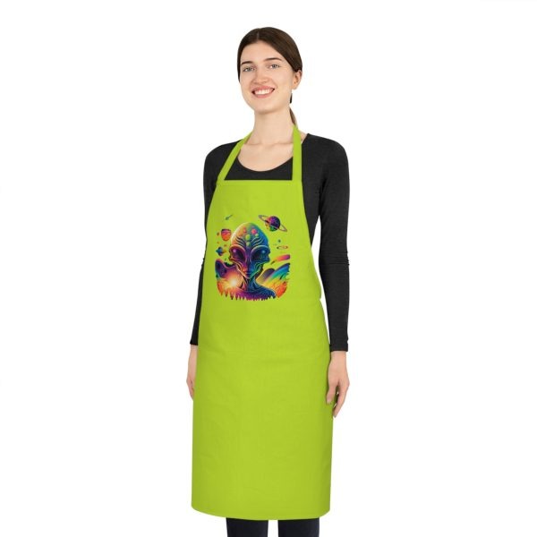 Colorful Alien Graphic Cotton Apron, Fun Cooking Gift, BBQ, Baking, Arts & Crafts, Unique Kitchen Accessory - Image 6