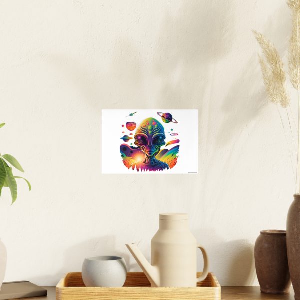 Colorful Alien Art Poster, Psychedelic Wall Decor, Outer Space Prints, Home Decoration, Gift for Sci-Fi Lovers - Image 12