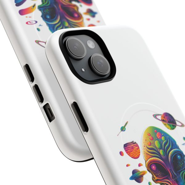 Vibrant Alien Phone Case - Funky Tough Magnetic Cover for Teens, Outer Space, Gift for Sci-Fi Lovers, Unique Cosmic Design - Image 17
