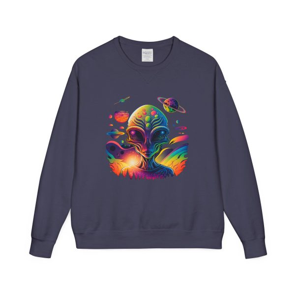 Colorful Alien Crewneck Sweatshirt, Unisex Halloween Sweatshirt, Gift for Sci-Fi Lovers, Cozy Graphic Crewneck, Space-Themed Apparel - Image 45