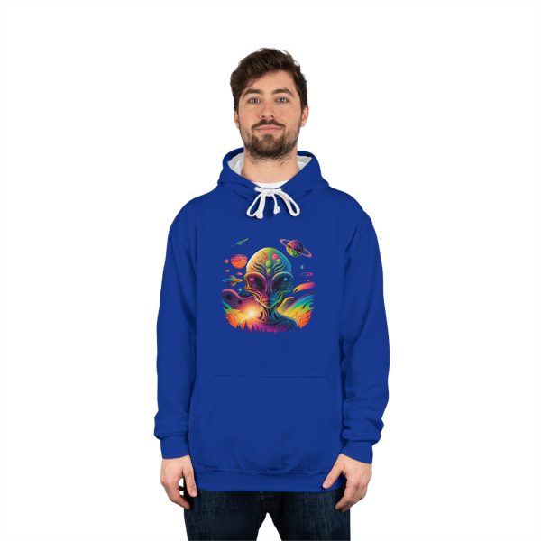 Colorful Alien Graphic Unisex Varsity Hoodie, Cozy Sweatshirt for Teens, Unique Gift for Sci-Fi Fans, Casual Streetwear, Perfect for [...] - Image 11