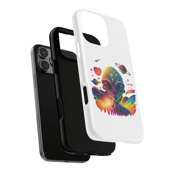 Vibrant Alien Phone Case - Funky Tough Magnetic Cover for Teens, Outer Space, Gift for Sci-Fi Lovers, Unique Cosmic Design - Image 60