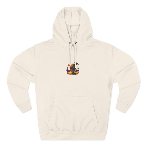 Colorful Three-Panel Fleece Hoodie | Cozy Casual Wear, Gifts for Him/Her, Funky Street Style, Stylish Loungewear, Fall Fashion - Image 9