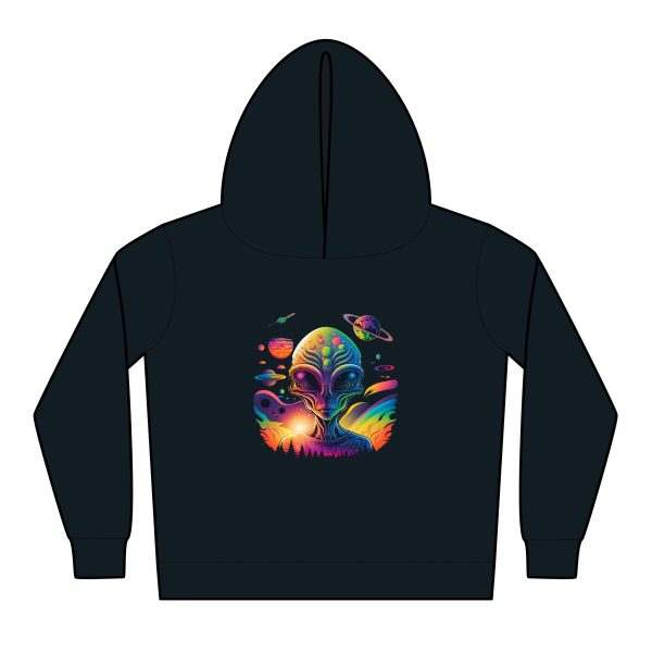 Colorful Alien Toddler Fleece Hoodie, Fun Hooded Sweatshirt, Cute Kids Pullover, Sci-Fi Space Gear, Perfect Gift for Little Explorers - Image 7