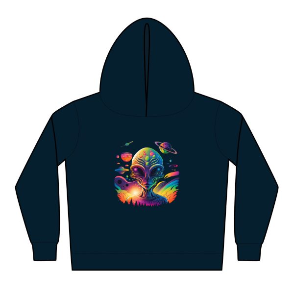 Colorful Alien Toddler Fleece Hoodie, Fun Hooded Sweatshirt, Cute Kids Pullover, Sci-Fi Space Gear, Perfect Gift for Little Explorers - Image 9