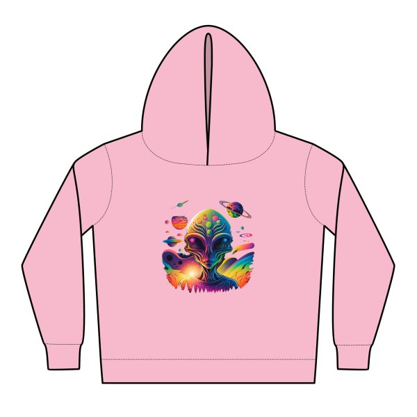 Colorful Alien Toddler Fleece Hoodie, Fun Hooded Sweatshirt, Cute Kids Pullover, Sci-Fi Space Gear, Perfect Gift for Little Explorers - Image 11