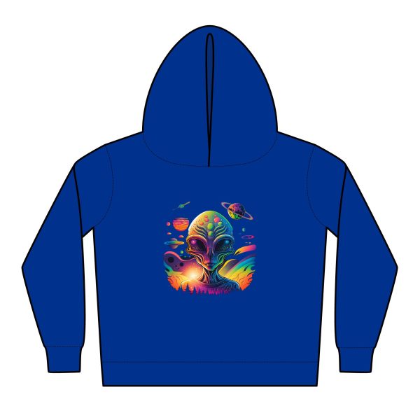 Colorful Alien Toddler Fleece Hoodie, Fun Hooded Sweatshirt, Cute Kids Pullover, Sci-Fi Space Gear, Perfect Gift for Little Explorers - Image 5