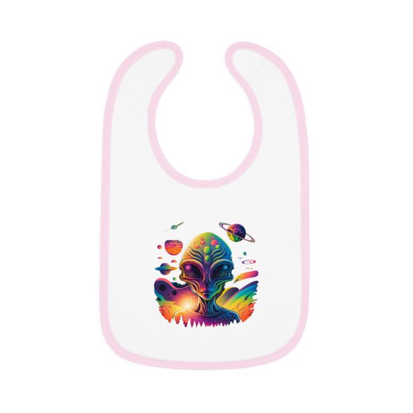 Baby Contrast Trim Jersey Bib - Image 7
