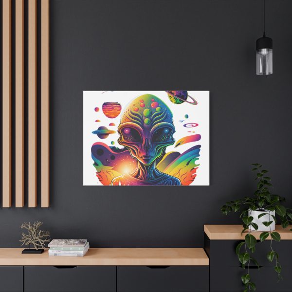 Alien Art Canvas Print, Colorful Wall Decor, Retro Sci-Fi Artwork, Unique Home Accent, Space Lover Gift - Image 108