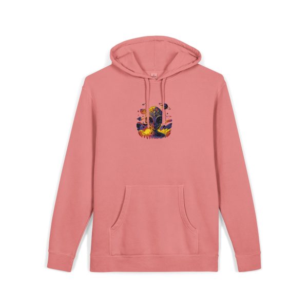Vibrant Pigment-Dyed Hoodie, Unisex Embroidery Pullover, Cozy Casualwear, Trendy Streetwear Gift, Perfect for Fall Celebrations, [...] - Image 19