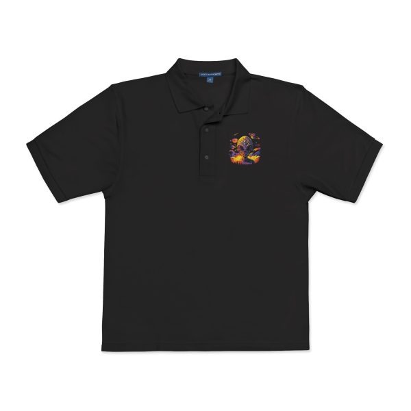 Floral Embroidered Unisex Polo Shirt | Casual Wear, Gift for Him/Her, Summer Style, Outdoor Events, Birthday Gift - Image 5