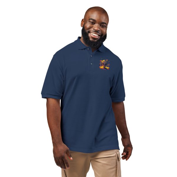 Floral Embroidered Unisex Polo Shirt | Casual Wear, Gift for Him/Her, Summer Style, Outdoor Events, Birthday Gift - Image 24