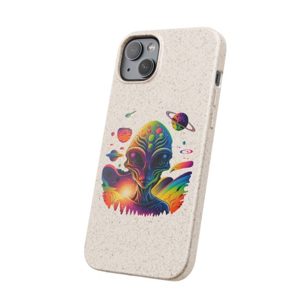 Vibrant Alien Biodegradable Phone Case, Eco-Friendly Galaxy Phone Cover, Unique Gift for Space Lovers, Fun Alien Design, Sustainable [...] - Image 186