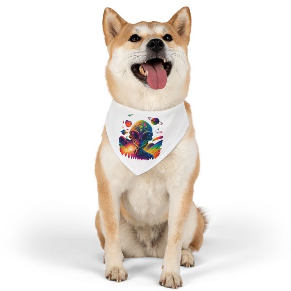 Colorful Alien Pet Bandana, Adjustable Dog Scarf, Galaxy-Themed Pet Accessory, Cute Dog Fashion, Gift for Pet Lovers - Image 4