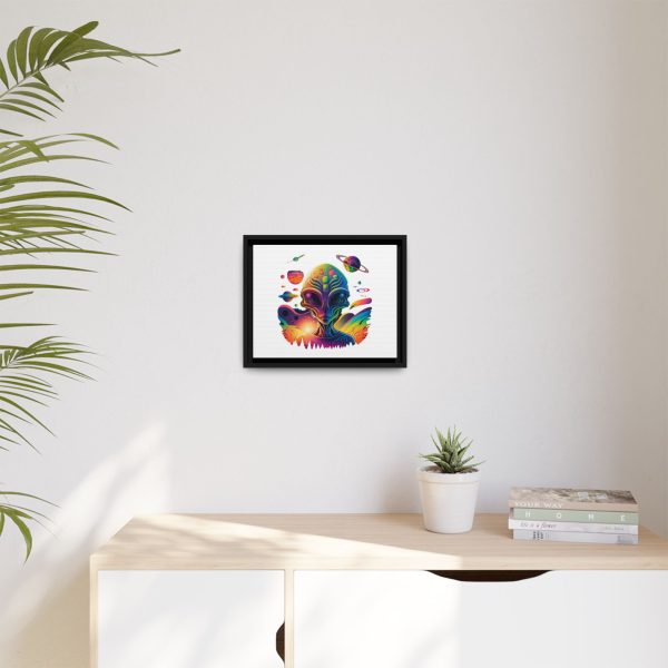 Vibrant Alien Canvas Art Print, Framed Decor for Sci-Fi Lovers, Cosmic Wall Art, Colorful Home Decoration, Unique Gift Idea - Image 7