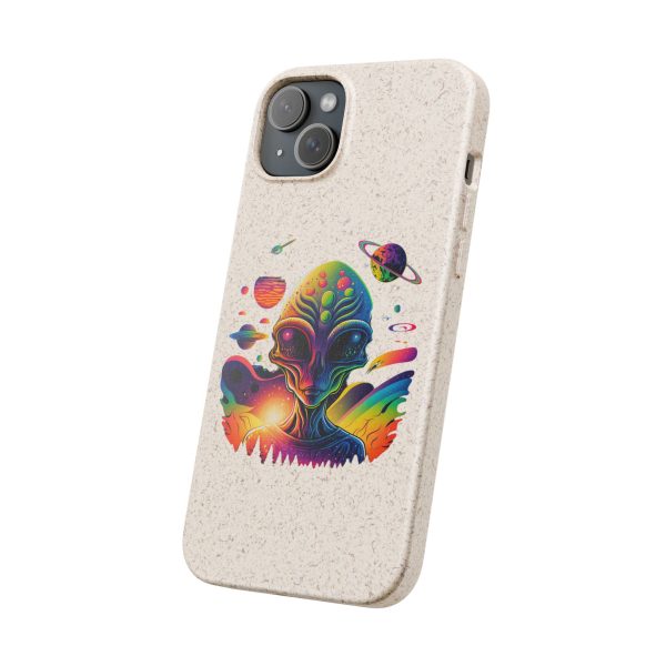 Vibrant Alien Biodegradable Phone Case, Eco-Friendly Galaxy Phone Cover, Unique Gift for Space Lovers, Fun Alien Design, Sustainable [...] - Image 170