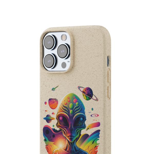 Vibrant Alien Biodegradable Phone Case, Eco-Friendly Galaxy Phone Cover, Unique Gift for Space Lovers, Fun Alien Design, Sustainable [...] - Image 99