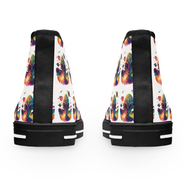 Colorful Women's High Top Sneakers, Vibrant Casual Shoes, Unique Footwear for Travel, Trendy Sneakers for Everyday Wear, Gift for Her, [...] - Image 7