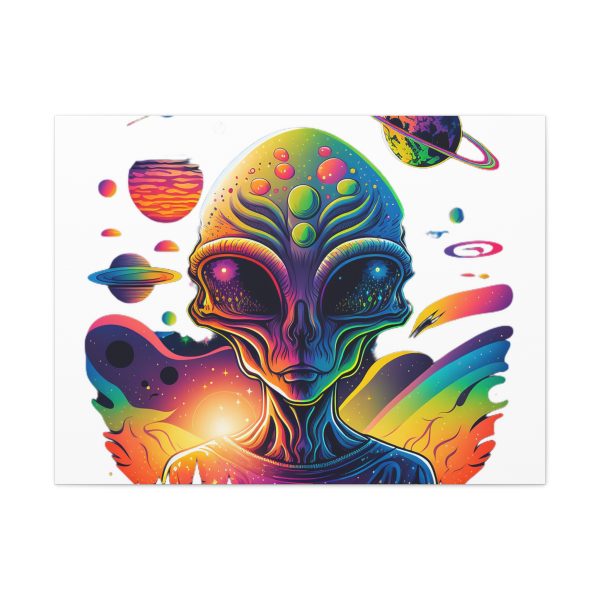 Alien Art Canvas Print, Colorful Wall Decor, Retro Sci-Fi Artwork, Unique Home Accent, Space Lover Gift - Image 105