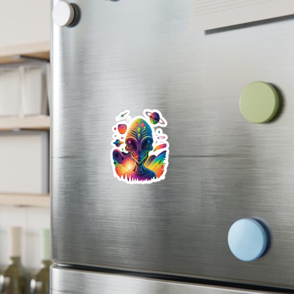 Colorful Alien Vinyl Decals for Decor, Fun Stickers for Laptops, Walls, Windows, Kids' Rooms, Sci-Fi Gifts - Image 7