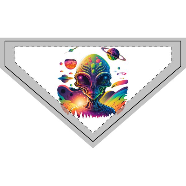 Colorful Alien Clip-on Pet Bandana, Cosmic Pet Accessory, Dog Bandana, Cat Fashion, Pet Apparel for Holidays & Events - Image 2