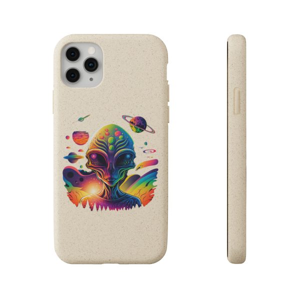 Vibrant Alien Biodegradable Phone Case, Eco-Friendly Galaxy Phone Cover, Unique Gift for Space Lovers, Fun Alien Design, Sustainable [...] - Image 105