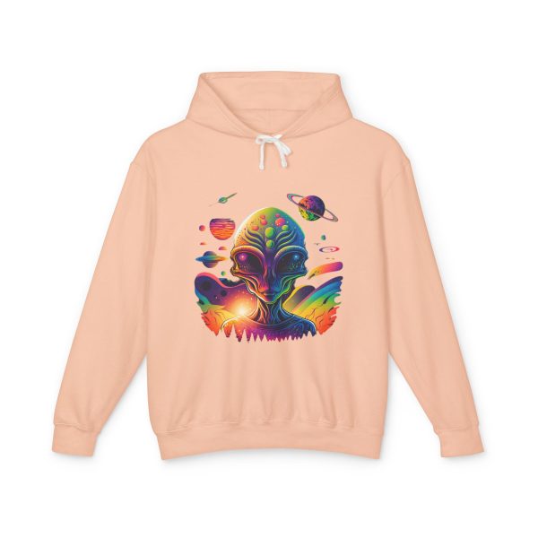 Colorful Alien Artwork Lightweight Hoodie - Unisex Sweatshirt for Space Lovers, Casual Wear, Gift for Science Fiction Fans, Unique [...] - Image 17